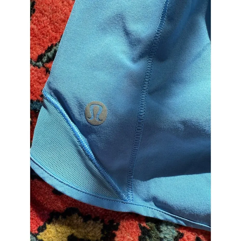 Lululemon Womens  Hotty Hot Running  Shorts Reg Rise size 2 Blue - Picture 5 of 5